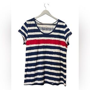 Style & Co. Sport Striped Short Sleeve Tee – Large